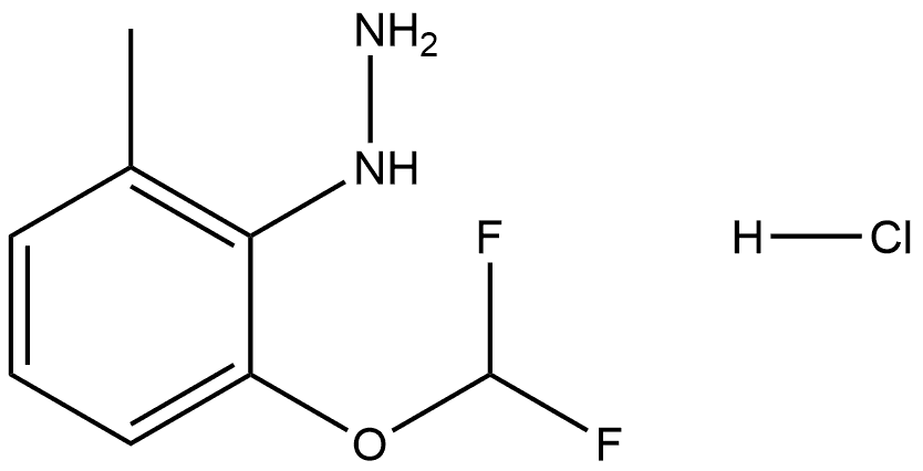 (2-(difluoromethoxy)-6-methylphenyl)hydrazine hydrochloride Structure