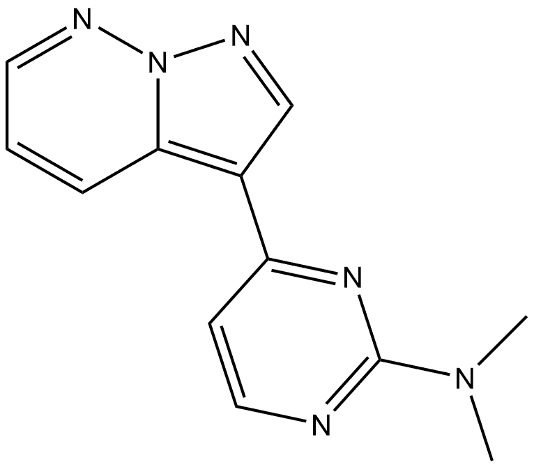 N,N-二甲基-4-(吡唑并[1,5-B]哒嗪-3-基)嘧啶-2-胺 结构式