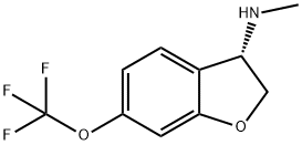 3-Benzofuranamine, 2,3-dihydro-N-methyl-6-(trifluoromethoxy)-, (3S)- Struktur