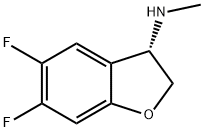 3-Benzofuranamine, 5,6-difluoro-2,3-dihydro-N-methyl-, (3S)- Struktur