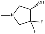 3-Pyrrolidinol, 4,4-difluoro-1-methyl-, (3S)- Struktur