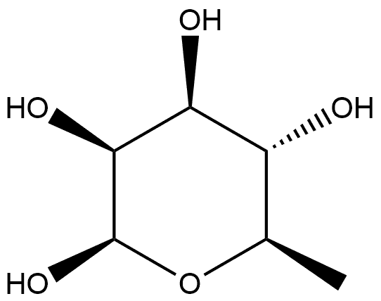 β-D-Mannopyranose, 6-deoxy- 化学構造式