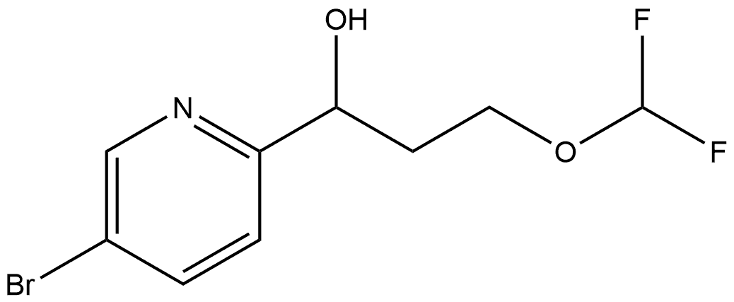 1-(5-溴吡啶-2-基)-3-(二氟甲氧基)丙-1-醇,2816108-42-4,结构式