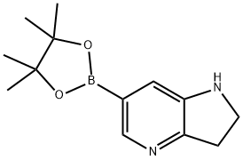 1H-Pyrrolo[3,2-b]pyridine, 2,3-dihydro-6-(4,4,5,5-tetramethyl-1,3,2-dioxaborolan-2-yl)- 化学構造式