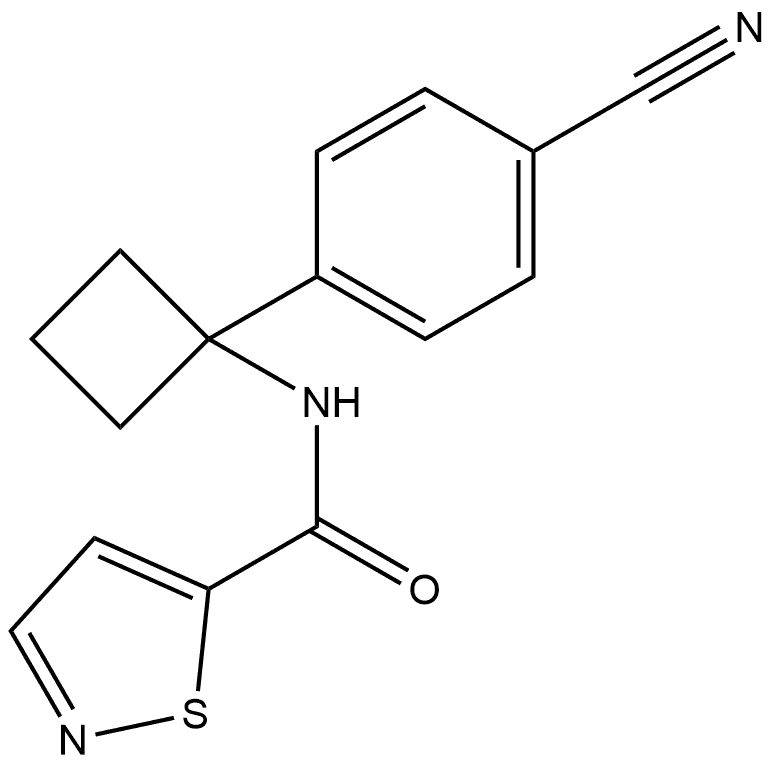 N-1-(4-Cyanophenyl)cyclobutyl-5-isothiazolecarboxamide Structure