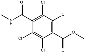 Benzoic acid, 2,3,5,6-tetrachloro-4-[(methylamino)carbonyl]-, methyl ester 化学構造式