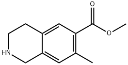 6-Isoquinolinecarboxylic acid, 1,2,3,4-tetrahydro-7-methyl-, methyl ester 化学構造式