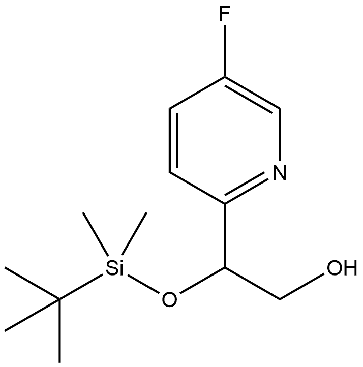 β-[[(1,1-Dimethylethyl)dimethylsilyl]oxy]-5-fluoro-2-pyridineethanol Struktur