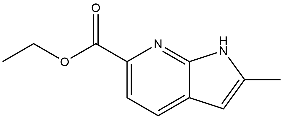 ethyl 2-methyl-1H-pyrrolo[2,3-b]pyridine-6-carboxylate Struktur