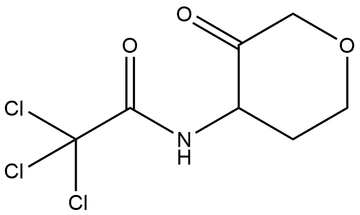 2,2,2-Trichloro-N-(3-oxo-tetrahydro-pyran-4-yl)-acetamide Struktur