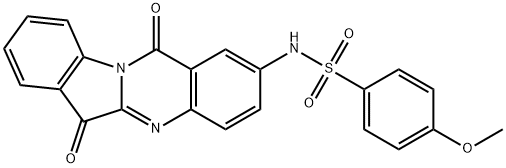 Benzenesulfonamide, N-(6,12-dihydro-6,12-dioxoindolo[2,1-b]quinazolin-2-yl)-4-methoxy- Struktur