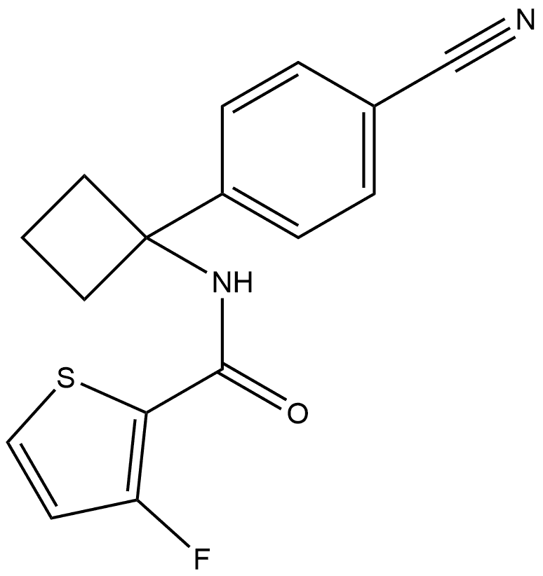 N-1-(4-Cyanophenyl)cyclobutyl-3-fluoro-2-thiophenecarboxamide Struktur