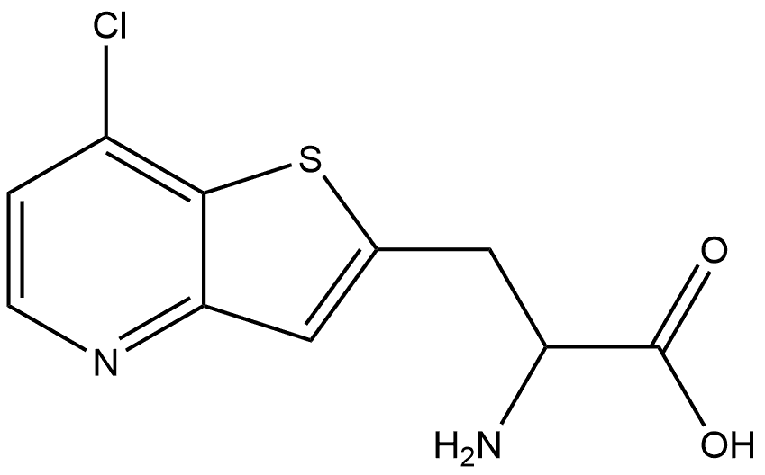 Thieno[3,2-b]pyridine-2-propanoic acid, α-amino-7-chloro- 化学構造式