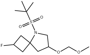 5-Azaspiro[3.4]octane, 5-[(1,1-dimethylethyl)sulfonyl]-2-fluoro-7-(methoxymethoxy)- Struktur