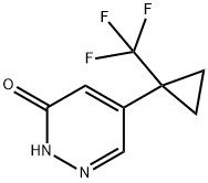 3(2H)-Pyridazinone, 5-[1-(trifluoromethyl)cyclopropyl]- 化学構造式