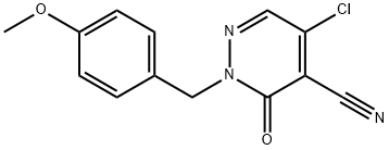 4-Pyridazinecarbonitrile, 5-chloro-2,3-dihydro-2-[(4-methoxyphenyl)methyl]-3-oxo- Struktur