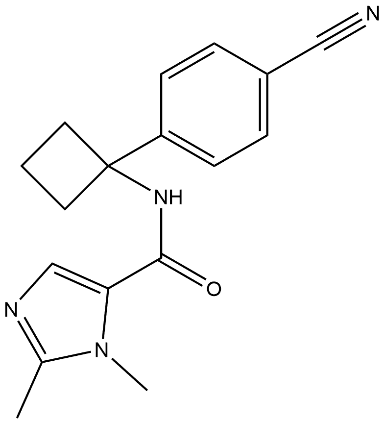 N-1-(4-Cyanophenyl)cyclobutyl-1,2-dimethyl-1H-imidazole-5-carboxamide Structure