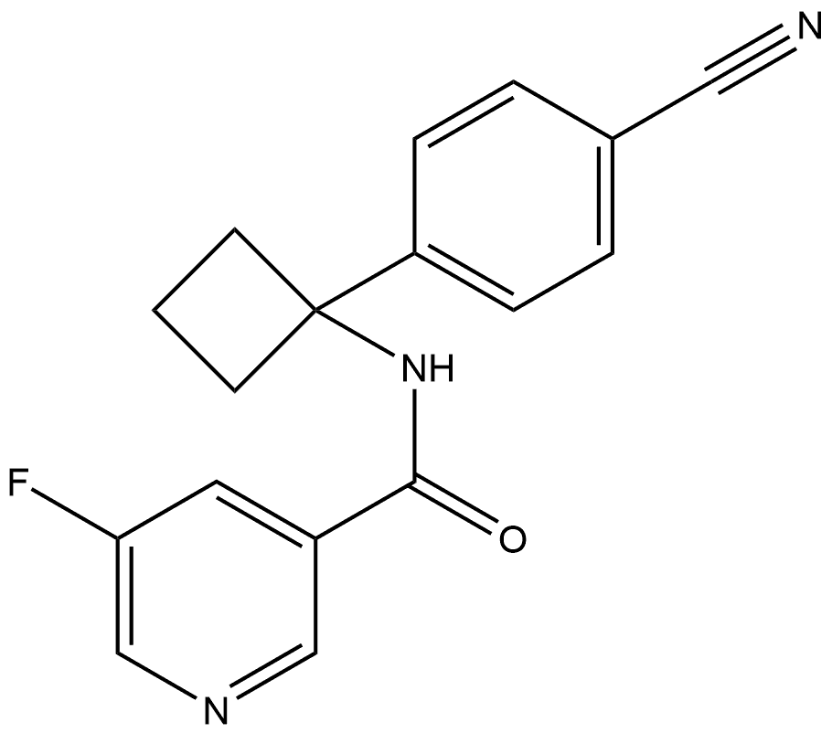 N-1-(4-Cyanophenyl)cyclobutyl-5-fluoro-3-pyridinecarboxamide Struktur