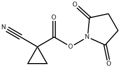 Cyclopropanecarboxylic acid, 1-cyano-, 2,5-dioxo-1-pyrrolidinyl ester 化学構造式