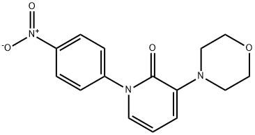 2(1H)-Pyridinone, 3-(4-morpholinyl)-1-(4-nitrophenyl)- Structure