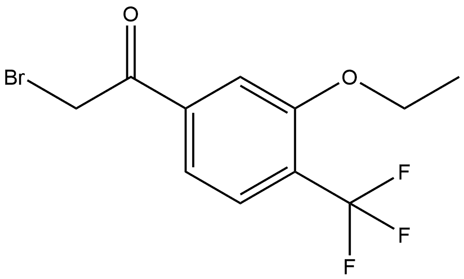 2-Bromo-1-[3-ethoxy-4-(trifluoromethyl)phenyl]ethanone Structure