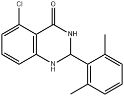 4(1H)-Quinazolinone, 5-chloro-2-(2,6-dimethylphenyl)-2,3-dihydro- Structure
