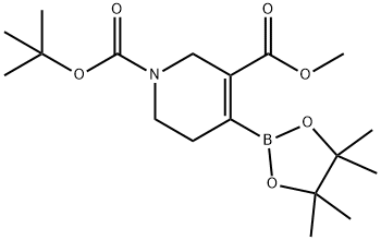 1,3(2H)-Pyridinedicarboxylic acid, 5,6-dihydro-4-(4,4,5,5-tetramethyl-1,3,2-dioxaborolan-2-yl)-, 1-(1,1-dimethylethyl) 3-methyl ester Structure