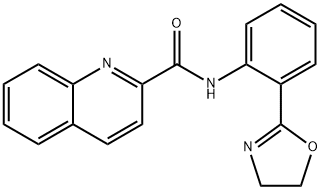 2-Quinolinecarboxamide, N-[2-(4,5-dihydro-2-oxazolyl)phenyl]- Struktur