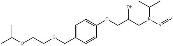 2-Propanol, 1-[4-[[2-(1-methylethoxy)ethoxy]methyl]phenoxy]-3-[(1-methylethyl)nitrosoamino]- Struktur