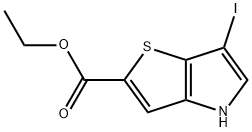 4H-Thieno[3,2-b]pyrrole-2-carboxylic acid, 6-iodo-, ethyl ester Structure