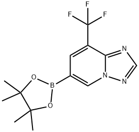 [1,2,4]Triazolo[1,5-a]pyridine, 6-(4,4,5,5-tetramethyl-1,3,2-dioxaborolan-2-yl)-8-(trifluoromethyl)- Structure