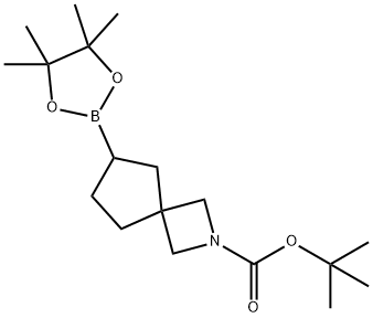 6-(4,4,5,5-四甲基-1,3,2-二氧硼杂环戊烷-2-基)-2-氮杂螺[3.4]辛烷-2-羧酸叔丁酯, 2820191-50-0, 结构式