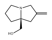 1H-Pyrrolizine-7a(5H)-methanol, tetrahydro-2-methylene-, (7aS)- Struktur