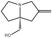 1H-Pyrrolizine-7a(5H)-methanol, tetrahydro-2-methylene-, (7aR)- Structure