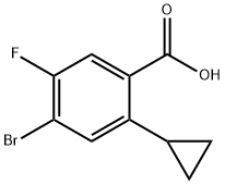 4-溴-2-环丙基-5-氟苯甲酸, 2820542-39-8, 结构式