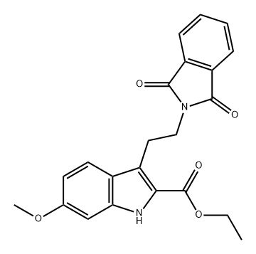 1H-Indole-2-carboxylic acid, 3-[2-(1,3-dihydro-1,3-dioxo-2H-isoindol-2-yl)ethyl]-6-methoxy-, ethyl ester