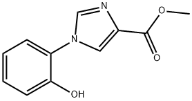 1H-Imidazole-4-carboxylic acid, 1-(2-hydroxyphenyl)-, methyl ester 化学構造式