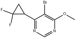 Pyrimidine, 5-bromo-4-(2,2-difluorocyclopropyl)-6-methoxy- Structure