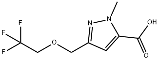 1H-Pyrazole-5-carboxylic acid, 1-methyl-3-[(2,2,2-trifluoroethoxy)methyl]- Structure