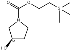 1-Pyrrolidinecarboxylic acid, 3-hydroxy-, 2-(trimethylsilyl)ethyl ester, (3R)- Structure