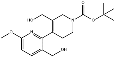 3,3'-双(羟甲基)-6-甲氧基-5',6'-二氢-[2,4'-联吡啶]-1'(2'H)-羧酸叔丁酯,2821868-00-0,结构式