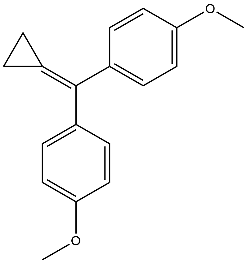 Benzene, 1,1'-(cyclopropylidenemethylene)bis[4-methoxy- 化学構造式