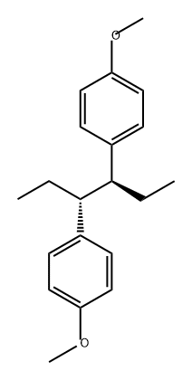 Benzene, 1,1'-(1,2-diethyl-1,2-ethanediyl)bis[4-methoxy-, (R*,S*)- (9CI) Struktur
