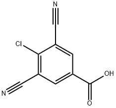 Benzoic acid, 4-chloro-3,5-dicyano- Structure