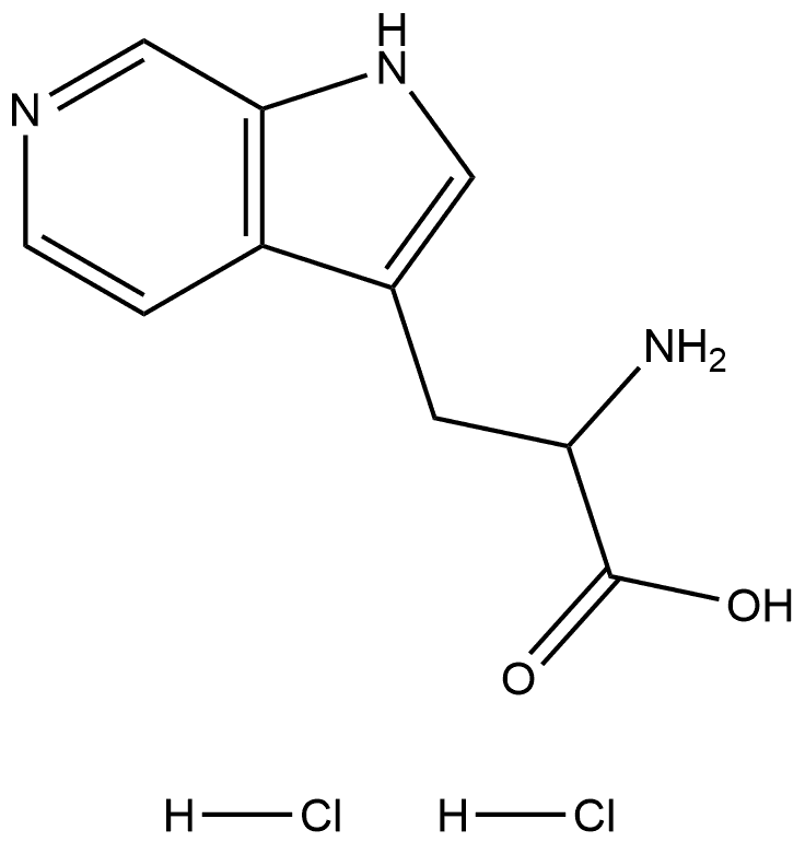 2-Amino-3-(1H-pyrrolo[2,3-c]pyridin-3-yl)propanoic acid dihydrochloride Structure