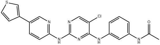 Acetamide, N-[3-[[5-chloro-2-[[5-(3-thienyl)-2-pyridinyl]amino]-4-pyrimidinyl]amino]phenyl]- Struktur