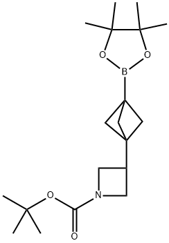 1-Azetidinecarboxylic acid, 3-[3-(4,4,5,5-tetramethyl-1,3,2-dioxaborolan-2-yl)bicyclo[1.1.1]pent-1-yl]-, 1,1-dimethylethyl ester Structure