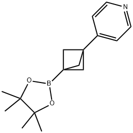 4-(3-(4,4,5,5-四甲基-1,3,2-二氧硼杂环戊烷-2-基)双环[1.1.1]戊-1-基)吡啶, 2826264-24-6, 结构式