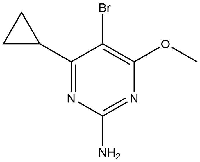 5-溴-4-环丙基-6-甲氧基嘧啶-2-胺,2827057-72-5,结构式
