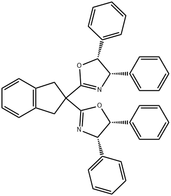 Oxazole, 2,2'-(1,3-dihydro-2H-inden-2-ylidene)bis[4,5-dihydro-4,5-diphenyl-, (4S,4'S,5R,5'R)- Structure